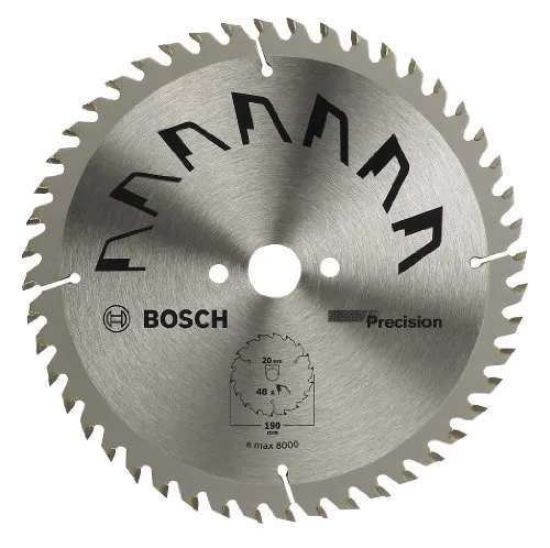 Bosch 2609256934 Precision Sägeblatt, 40 Zähne Hartmetall Sauberes Schneiden, Durchmesser 160 mm, Bohrung 30 mm, 2,5 mm Schnittbreite Reduzierung Ring