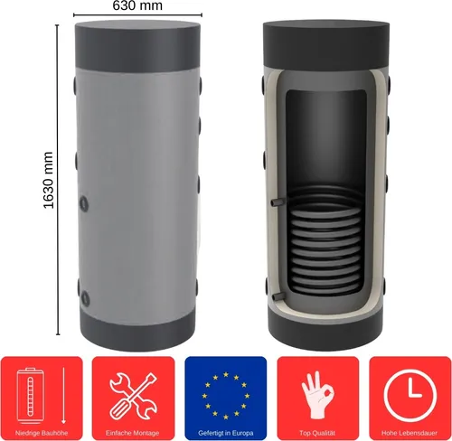 Heizungs-Pufferspeicher 300 L HP-1-300 Standspeicher Heizkreis Pufferspeicher