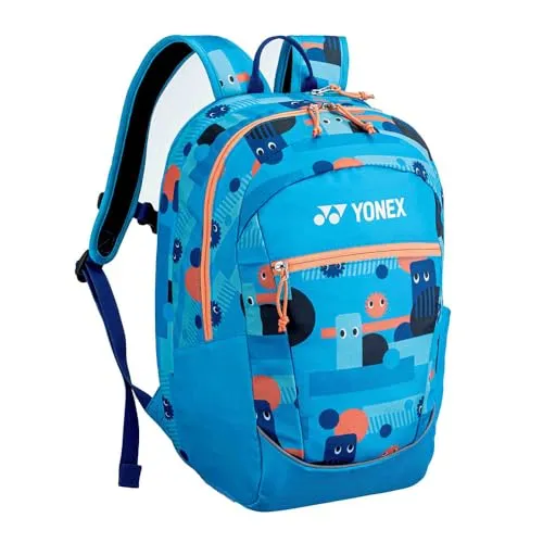 Yonex Kinder-Rucksack Junior 15 Liter 2025 blau - Kindertaschen für junge Tennis- und Badmintonspieler mit 1 Hauptfach, Schlägerfach und gepolsterten, verstellbaren Gurten für höchsten Tragekomfort.