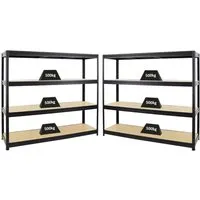 PROREGAL® Schwerlastregal MegaDeal DINO 180x200x60cm - Schwerlastregal für extreme Lasten, Fachlast bis 600kg, ideal für Lager und Werkstatt, einfache Steckmontage und verstellbare Fachböden.