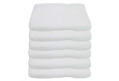 Julie Julsen Handtücher 6-Handtücher-Weiss-Handtuch 50 x 100 cm, Baumwolle (6-St)