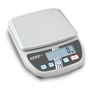 KERN Laborwaage EMS 6K1 - Paketwaage für Schul- und Lehrbetrieb, mit stoßfester Wägeplatte und ergonomischem Bedienfeld für einfache Handhabung.