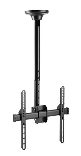 LED LCD TV Deckenhalterung DH4001 - 360° drehbar für 55 Zoll - TV-Ständer & -Wandhalterungen, ideal für platzsparende Montage, kipp- und drehbar, trägt bis zu 50 kg, VESA 400x400, passend für 32-55 Zoll Bildschirme.