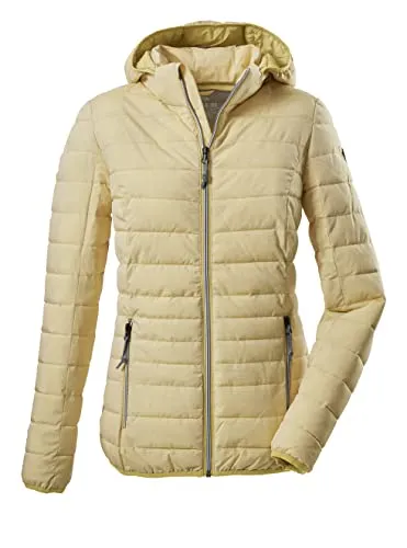 G.I.G.A. DX Damen Casual Funktionsjacke Uyaka Stripe - Daunenoptik, abzippbare Kapuze - Funktionsjacke in schicker Daunenoptik, wasserabweisend mit 8.000 mm Wassersäule und PFC-frei. Ideal für Outdoor-Aktivitäten, praktische Taschen mit Reißverschluss.