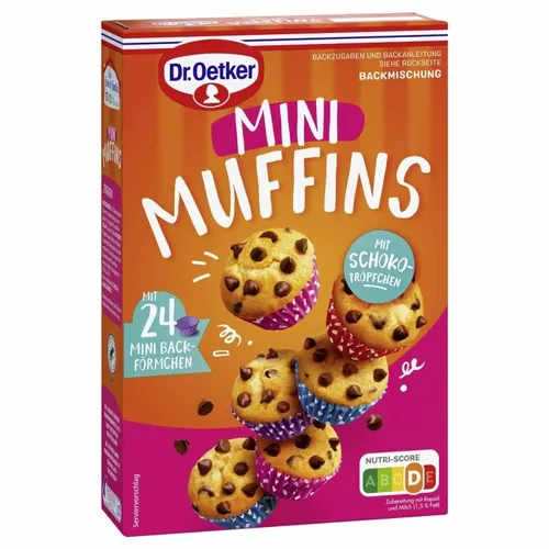 Dr. Oetker Mini-Muffins mit Schokotropfen Backmischung 280g