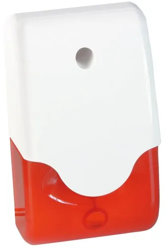 ABUS SG1681 Kombisignalgeber 12 V LED Blinklicht Sirene rot - Alarmanlagen mit optischer und akustischer Alarmierung, über 100 dB Lautstärke, für Innen- und Außenmontage geeignet, robustes Gehäuse (IP34) schützt vor Spritzwasser.