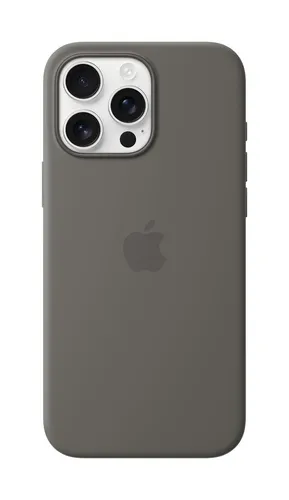 Apple iPhone 16 Pro Max Silikon Case mit MagSafe - Steingrau, umweltfreundlich und optimaler Schutz mit nahtloser Kamera­steuerung
