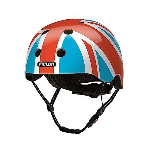 Melon Fahrradhelm »Union Jack Summer Sky« – Leichter & sicherer Cityhelm für die ganze Familie - Fahrradhelme: Robuster und leichter Helm mit Magnetverschluss, individuell anpassbar für optimalen Tragekomfort. Perfekt für E-Bike, Mountainbike und mehr.