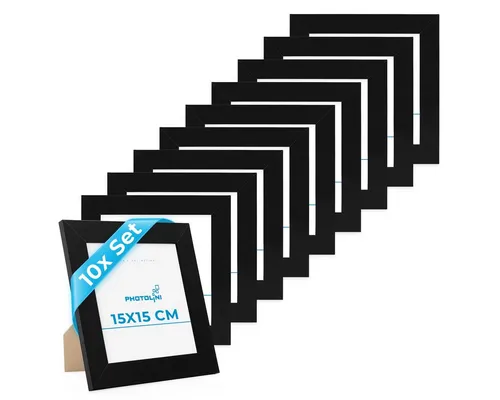 PHOTOLINI Bilderrahmen 10er Set, Big Pack, breite Rahmen, extra Zubehör, (10er Set), im modernen Stil für Ihre stilvolle Wanddekoration