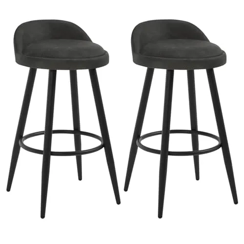 WOLTU Barhocker 2er Set - Hochwertige Küchenhocker mit Rückenlehne - Barhocker aus pflegeleichtem Kunstleder und robustem Metall, ergonomisch gestaltet für maximalen Komfort und gesunde Sitzhaltung, ideal für Bars und Küchen.