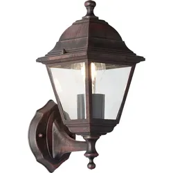 BRILLIANT NISSIE Wandleuchte 31 cm Metall / Glas Rostfarbend 90991A55 - Bunt