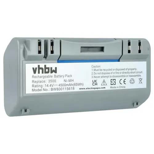 vhbw Akku kompatibel mit iRobot Scooba 330, 340, 390, 5800, 5900, 350, 380, 385, 5832, 5806, 34001 Staubsauger Blau (4500 mAh, 14,4 V, NiMH)