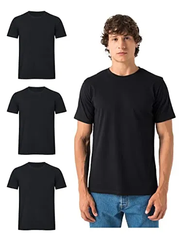 Burnell & Son Herren T-Shirt 3er Pack - 100% Baumwolle, Regular Fit - T-Shirts für Herren aus 100% Premium-Baumwolle, ideal als Unterziehshirt und mit bequemem Laseretikett für höchsten Tragekomfort.