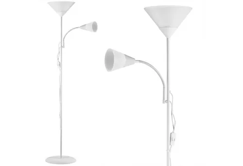 Monzana Stehlampe Alissa, weiß - Standleuchte in elegantem Weiß, ideal für stimmungsvolle Innenräume und schafft eine gemütliche Atmosphäre.