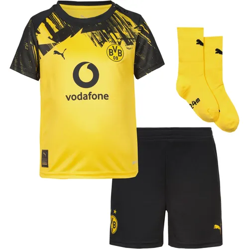 Baby Fußballset BVB HOME BABYKIT Unisex 80 - Trikots für kleine Fans, inspiriert vom offiziellen Heimtrikot von Borussia Dortmund, mit authentischem Design und hohem Tragekomfort.
