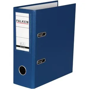 Falken Ordner 11285681, PP, A5 hoch, 8cm, Kunststoffordner, blau