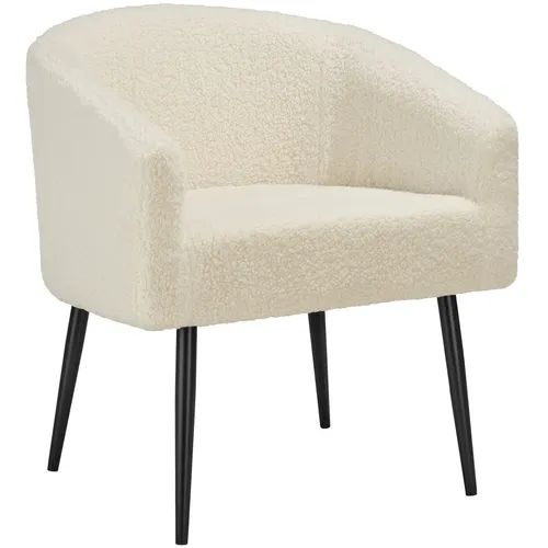 tectake® Lounge Sessel Beige – Modern & Bequem - Lounge- & Cocktailsessel mit dickem Polster für höchsten Komfort. Ideal zum Entspannen, Lesen oder Filme schauen – passt perfekt in jedes Zuhause!