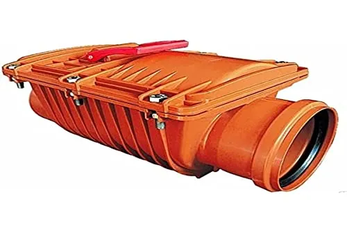 Rückstauverschluss DN110 mit doppelter Rückstauklappe - Sanitär-Ventile mit zweifacher Rückstauklappe, ideal zum Schutz vor Rückstau. Hergestellt aus robustem ABS und Edelstahl für Langlebigkeit.