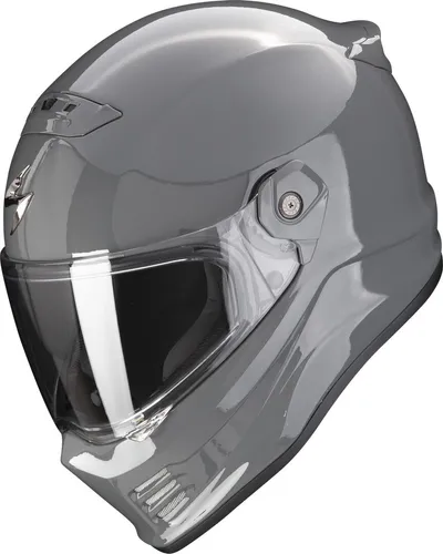 Scorpion Covert FX Solid Integralhelm - Grau - L 186-100-253-05 - Motorradhelm mit Ultra TCT™ Verbundfaser für maximale Sicherheit und Leichtigkeit, ausgestattet mit Kwikwick® 3 Innenfutter für optimalen Komfort und Temperaturregulation.