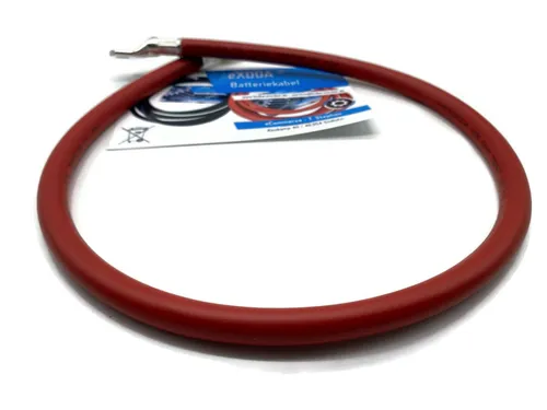 eXODA 50 mm2 M8 M8 Batteriekabel, Rot, (75 cm), 99% Kupfer