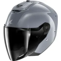 Shark RS Jet Carbon Dark Shadow - Sportlicher Jethelm in Grau - M - Motorradhelm mit einzigartigem Design und hohem Schutz. Genießen Sie unvergleichlichen Komfort und hervorragende Sicht dank des kratzfesten Visiers und des UV380-Schutzes.