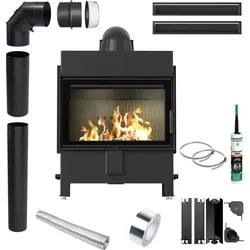 KRATKI LUCY Kamineinsatz 14 kW Ø200