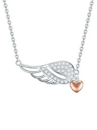 Rafaela Donata Damen Kette mit Anhänger Sterling Silber rosevergoldet/rhodiniert Zirkonia weiß