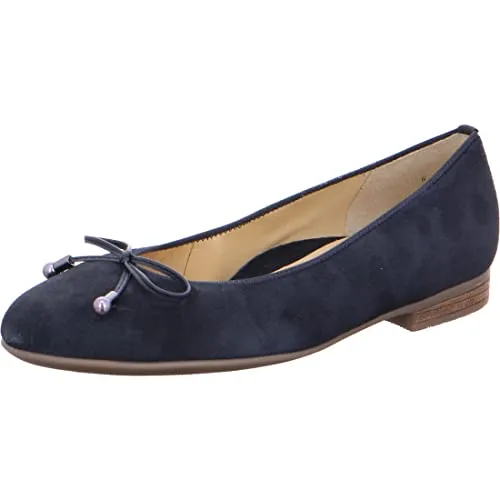 ARA Shoes Damen Ballerinas 12-31324 - Elegante Veloursleder Ballerinas - Hausschuhe aus strapazierfähigem Veloursleder mit High-Soft Innensohle für besten Tragekomfort und dezentem Blockabsatz.