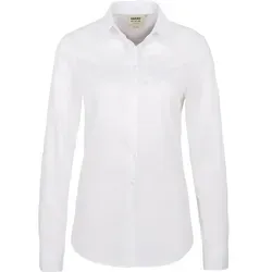 HAKRO Bluse Mikralinar® 121 in Weiß, Größe XS - Strapazierfähige Damenbluse aus pflegeleichtem Mikralinar®-Material, ideal für den Arbeitsalltag. Weitenverstellbare Manschetten und hoher Tragekomfort durch weichen Griff.