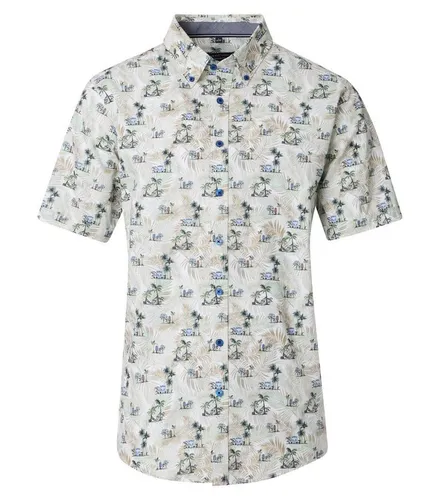 CASAMODA Freizeithemd Kurzarm Print - Herren-Freizeithemden in lässiger Casual-Fit-Passform aus 100% Baumwolle mit floralem Print – der perfekte Begleiter für modebewusste Männer!