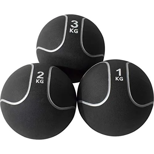 GORILLA SPORTS® Medizinball - 1kg, 2kg, 3kg, 4kg, 5kg, 6kg, 7kg, 8kg, 9kg, 10kg Gewichte, Einzeln/Set, Ø 23 oder 29 cm, rutschfest, aus Gummi - Slam Ball, Gewichtsball, Trainingsball, Fitnessball