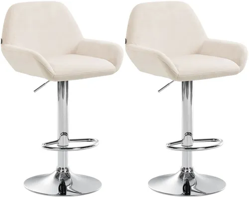 furnicato Barhocker Braga Set 2-teilig in Creme