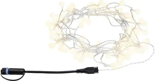 Paulmann 94557 Beleuchtungssystem Plug & Shine LED 2W Warmweiß Schwarz - Weihnachtsbeleuchtung mit 72 kleinen Lichtern, 7,5 Meter lang, sorgt für eine traumhafte Atmosphäre im Freien und ermöglicht individuelle Lichtinstallationen.