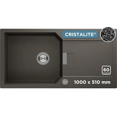 SCHOCK Küchenspüle Manhattan D-100L 100 x 51 cm - Sanitäranlagen & Zubehör: Hochwertige CRISTALITE Granitspüle mit extra großem Becken für komfortables Spülen großer Töpfe, hitzebeständig und pflegeleicht.