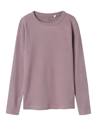 Name It Kids Mädchen Nkfnakal Ls Noos Top, Elderberry, 122-128 EU