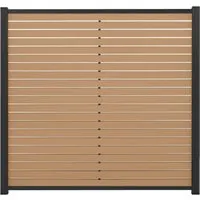 GartenLand Zaun Stockholm WPC Rhombus 180x180 cm - Hochwertiges BPC Sichtschutzelement, einfaches Steckzaunsystem für schnellen und stabilen Sichtschutz im Garten, Karamellbraun mit Aluminium-Profilen.