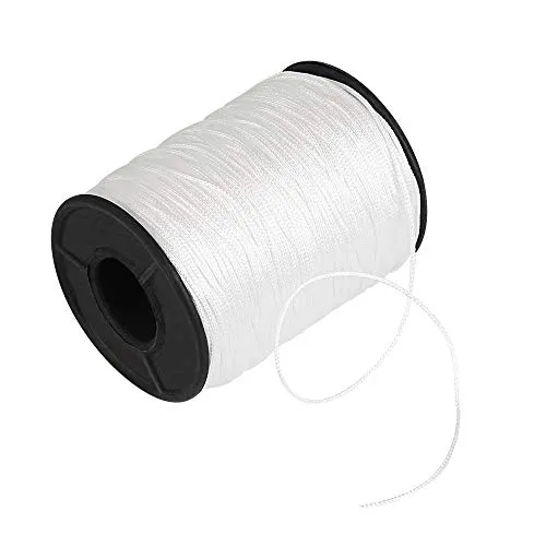 KBNIAN 150Yards Weiß Geflochtene Lift Shade Cord 1,0 mm Fahnenseil Zugschnur für Jalousien Aluminium Blind Shade, Gartenbau Werk und Handwerk