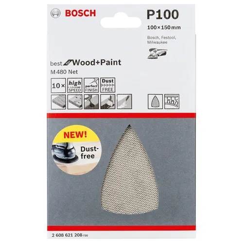 Bosch Netzstruktur-Schleifblätter M480 Net 100x150 K100, 2608621208
