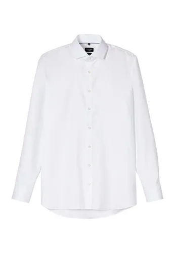 OLYMP No. Six Super Slim Hemd Langarm Streifen Weiß - Elegantes Langarmhemd in Super Slim Passform, aus hochwertiger Baumwolle für optimalen Tragekomfort. Ideal für stilvolle Anlässe und den Büroalltag.