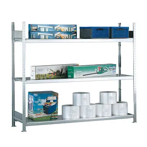 Weitspannregal GR 2000 x 2000 x 600mm - Werkstatteinrichtung mit robusten Stahlböden, ideal für die optimale Lagerung von Werkzeugen und Materialien.
