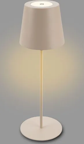 BRILONER - Kabellose LED Tischlampe mit Touch-Dimmer - Tischlampen für jeden Raum: Diese höhenverstellbare Lampe bietet bis zu 15 Stunden Licht, ist IP44-zertifiziert und perfekt für drinnen und draußen.