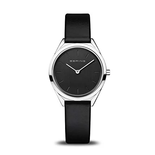 Bering Damen Uhr Slim Classic - 17031-402-1 Leder - Armbanduhren für Damen mit elegantem Design, Saphirglas und 50 m Wasserdichtigkeit - ideal für jeden Anlass.
