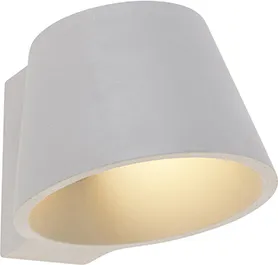 Qazqa Wandleuchte Beton - Vintage Industrie Design für Wohnzimmer und Schlafzimmer - Stilvolle Wandleuchte aus Beton mit dimmbarer G9-Fassung, ideal für moderne Innenräume. Perfekt für Wohnzimmer, Schlafzimmer und Flur.