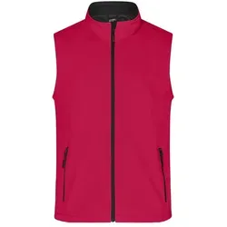 Herren Softshell Weste JN1128, rot/schwarz, Größe 3XL - Arbeits- & Schutzkleidung: Wasserabweisende Softshellweste mit weichem Microfleece-Innenfutter, ideal für Promotion und Freizeit. Perfekt für windige Tage!