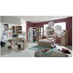 Xxxl Jugendzimmer Set, Braun, Holzwerkstoff, 120x200x80 cm - Komplettes Jugendzimmer-Set mit begehbarem Eckkleiderschrank und vielseitigem Schreibtisch, ideal für kreative Jugendliche.