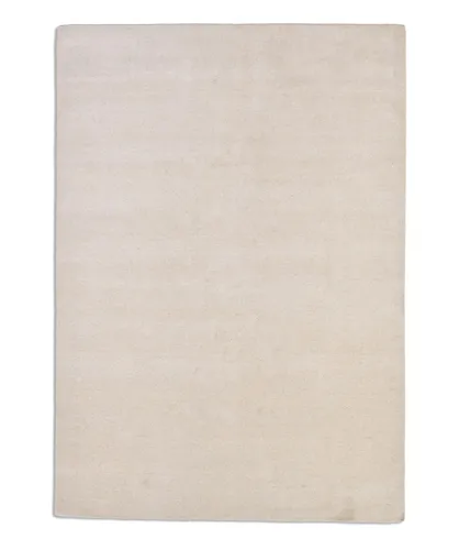 THEKO Wollteppich Holi - Beige, 140x200 cm, Handgewebt - Teppiche aus 100% reiner Schurwolle, handgewebt für eine warme Wohnatmosphäre. Strapazierfähig und fußbodenheizungsgeeignet, ideal für jedes Zuhause.