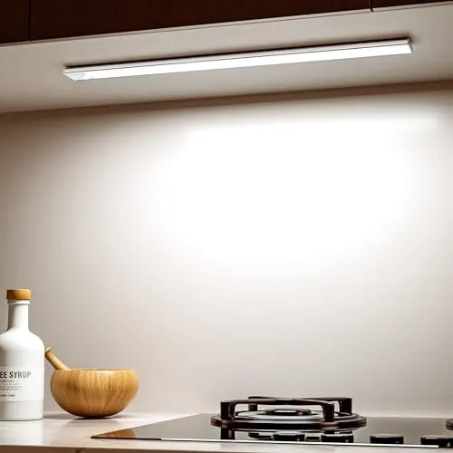 Ylatoial Schranklicht, wiederaufladbar, mit Bewegungssensor, 41 cm, 6000 K, dimmbar, LED-Nachtlicht für Küche, Schrank, Treppe, Keller, Garage