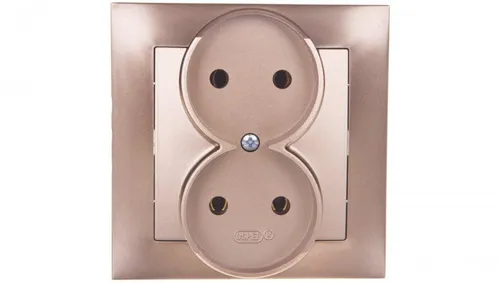 IMPRESJA Gniazdo podwójne b/u złoty metalik GP-2Y/28 in gold von ospel