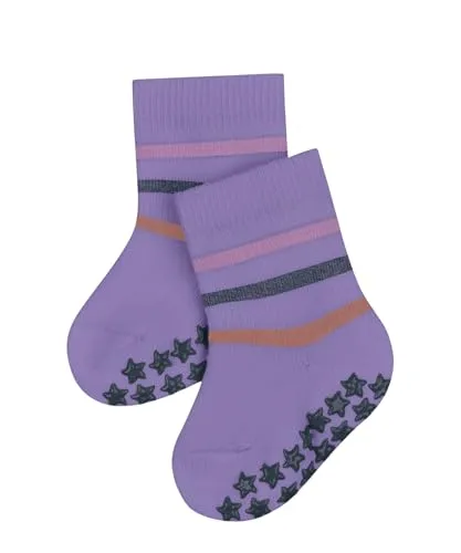 FALKE Unisex Baby Stoppersocken Multi Stripe B Hp Baumwolle rutschhemmende Noppen 1 Paar, Lila Light Lilac 6819, 62-68