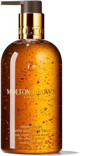 Molton-Brown Mesmerising Oudh Accord & Gold Hand Wash 300 ml - Körperpflege mit orientalischem Dufterlebnis, reinigt sanft und spendet Feuchtigkeit für geschmeidige Hände.